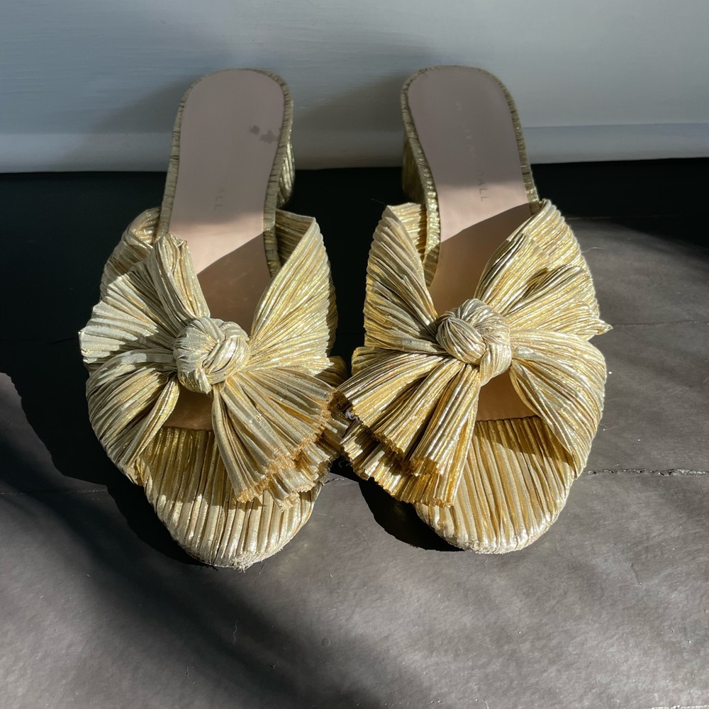 Loeffler Randall Emilia Sandal in Gold